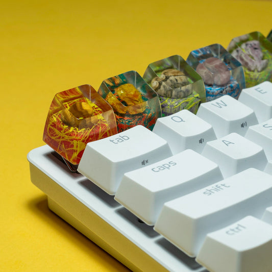 Капачка за клавиш/keycap, 'Solar' с тигрово око