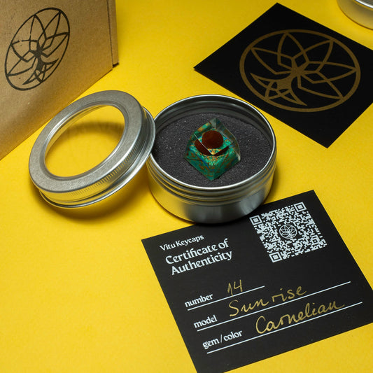 Капачка за клавиш/keycap, 'Sunrise' с карнеол