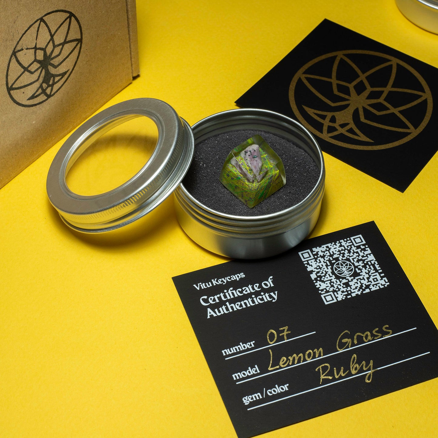 Капачка за клавиш/keycap, 'Lemon Grass' с рубин