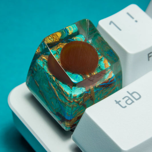 Капачка за клавиш/keycap, 'Sunrise' с карнеол