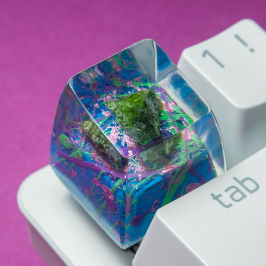 Капачка за клавиш/keycap, 'Ocean Bloom' с хром диопсид
