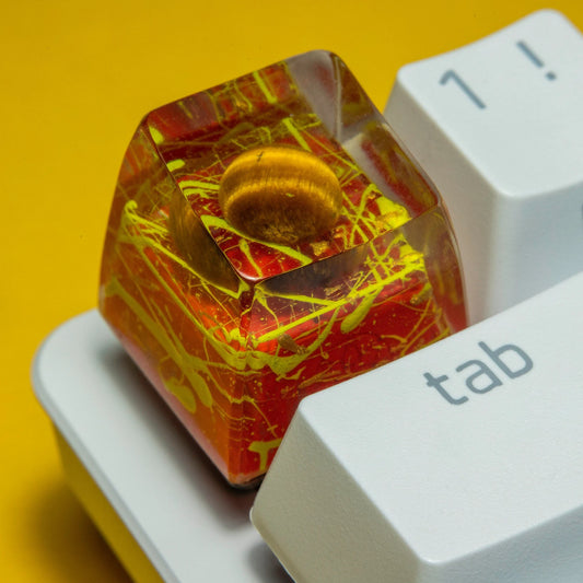 Капачка за клавиш/keycap, 'Solar' с тигрово око